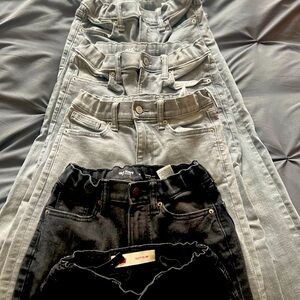 Old Navy/Levi jeans boys size 12. 3 gray and 2 black